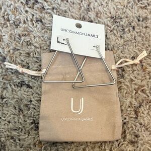 Uncommon James Silver triangle hoop Earrings